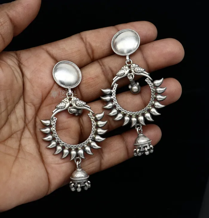 TRIBAL ORNAMENTS Earrings Cultural silver earrings fashionable and versatile floral silver dangles an intricate ethnic pattern made by 925 sterling silver s1231 TRIBAL ORNAMENTS Earrings Cultural silver earrings fashionable and versatile floral silver dangles an intricate ethnic pattern made by 925 sterling silver s1231