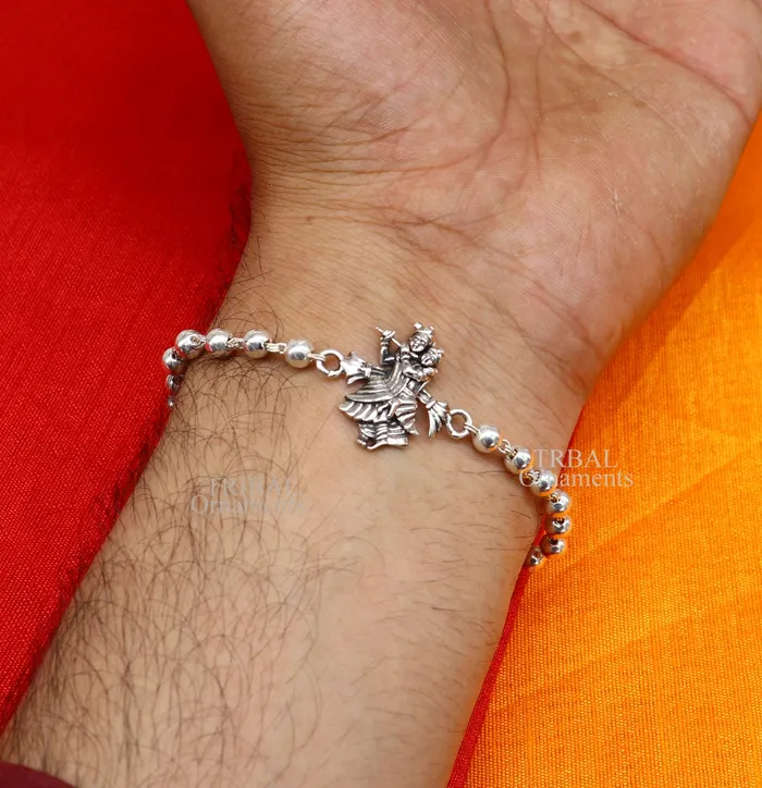 TRIBAL ORNAMENTS Lord Radha Krishna Rakhi 925 sterling silver handmade stylish divine Rakhi bracelet amazing Rudraksha Tulsi beaded bracelet Rakhi rk185 Bracelets TRIBAL ORNAMENTS Lord Radha Krishna Rakhi 925 sterling silver handmade stylish divine Rakhi bracelet amazing Rudraksha Tulsi beaded bracelet Rakhi rk185 Bracelets
