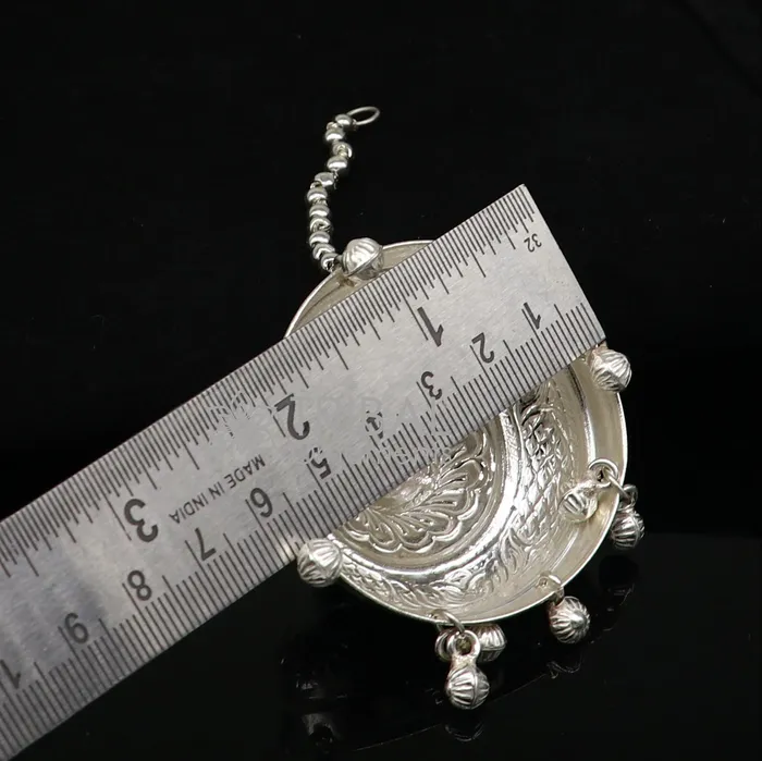 TRIBAL ORNAMENTS Necklaces 925 sterling Silver chatterchatar silver umbrella god temple art Silver chandelier for temple Puja worshipping utensils su1117