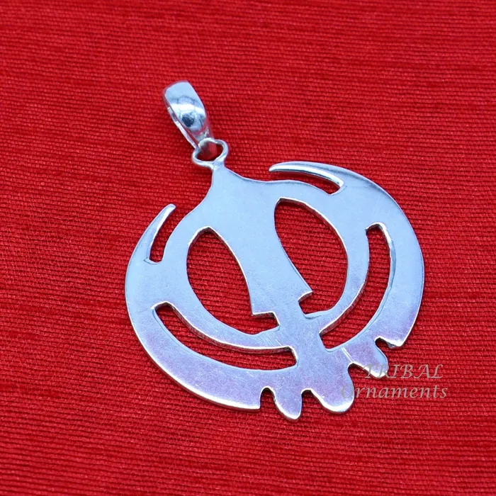 TRIBAL ORNAMENTS Necklaces 925 sterling silver handmade design holy khalsa Waheguru pendant sikha Sardar symbol pendant best blessing pendant from india nsp508 TRIBAL ORNAMENTS Necklaces 925 sterling silver handmade design holy khalsa Waheguru pendant sikha Sardar symbol pendant best blessing pendant from india nsp508