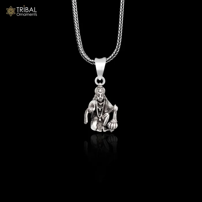 TRIBAL ORNAMENTS Necklaces 925 sterling silver handmade Hindu god Lord Hanuman pendant amazing designer fabulous pendant unisex gifting jewelry ssp956