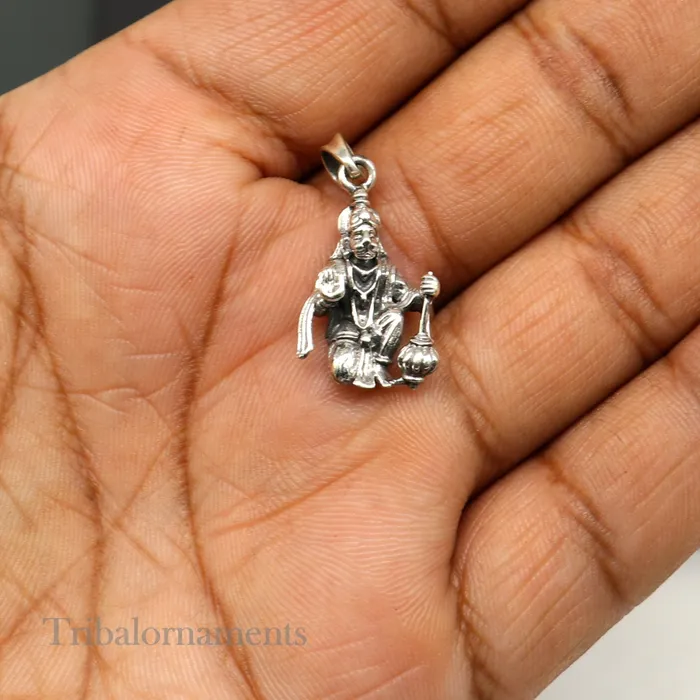 TRIBAL ORNAMENTS Necklaces 925 sterling silver handmade Hindu god Lord Hanuman pendant amazing designer fabulous pendant unisex gifting jewelry ssp956