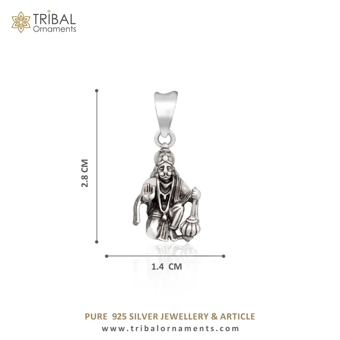 TRIBAL ORNAMENTS Necklaces 925 sterling silver handmade Hindu god Lord Hanuman pendant amazing designer fabulous pendant unisex gifting jewelry ssp956