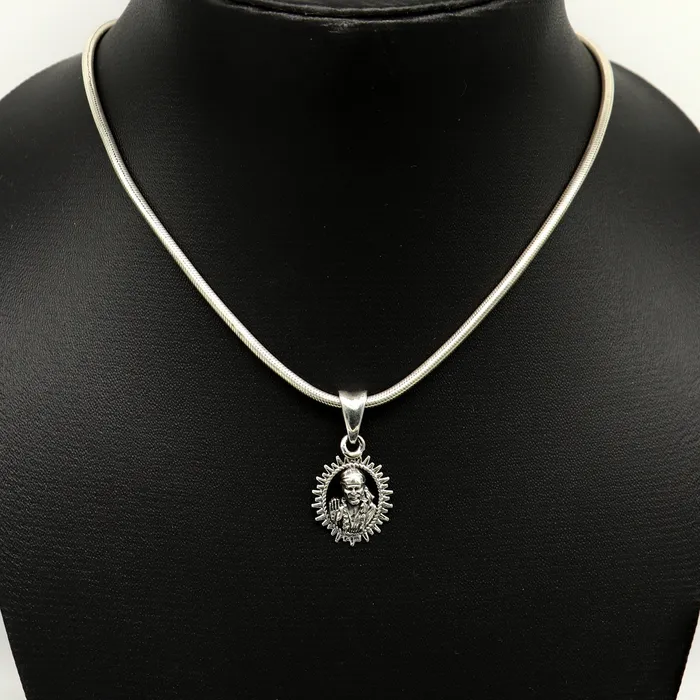 TRIBAL ORNAMENTS Necklaces 925 sterling silver handmade Indian idol Sai Baba pendant amazing stylish unisex pendant locket personalized jewelry tribal jewelry ssp518