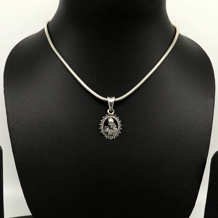 TRIBAL ORNAMENTS Necklaces 925 sterling silver handmade Indian idol Sai Baba pendant amazing stylish unisex pendant locket personalized jewelry tribal jewelry ssp518