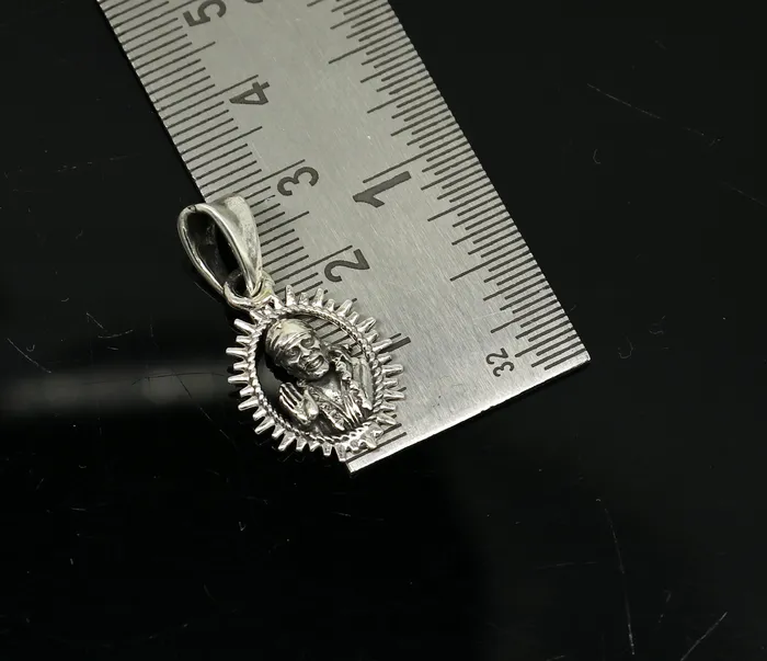 TRIBAL ORNAMENTS Necklaces 925 sterling silver handmade Indian idol Sai Baba pendant amazing stylish unisex pendant locket personalized jewelry tribal jewelry ssp518