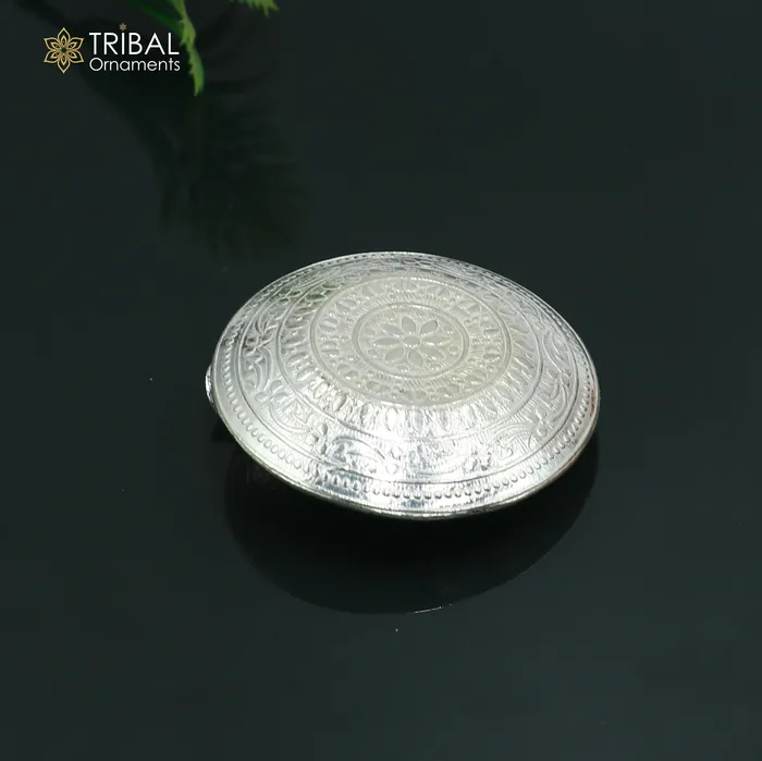 TRIBAL ORNAMENTS Necklaces 925 sterling silver handmade vintage design flower art small ashtray for cigarette royal unique luxury gift stb411