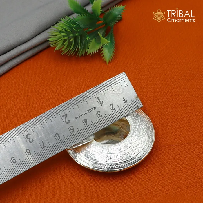 TRIBAL ORNAMENTS Necklaces 925 sterling silver handmade vintage design flower art small ashtray for cigarette royal unique luxury gift stb411