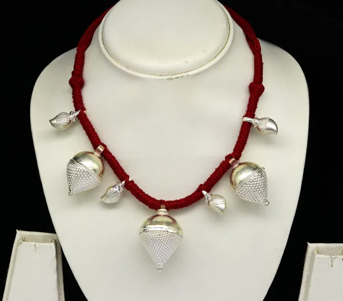 TRIBAL ORNAMENTS Necklaces Vintage antique design handmade Sterling silver gorgeous customized tribal necklace charm necklace ethnic bridesmaid ethnic necklace nec66