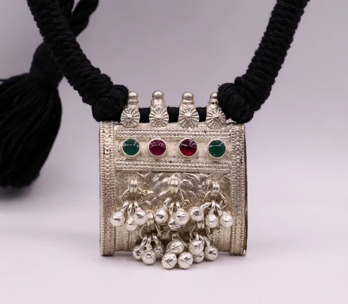 TRIBAL ORNAMENTS Necklaces Vintage antique silver handmade old fabulous amulet necklace tribal belly dance jewelry ethnic ornament from rajasthan india osn02 TRIBAL ORNAMENTS Necklaces Vintage antique silver handmade old fabulous amulet necklace tribal belly dance jewelry ethnic ornament from rajasthan india osn02