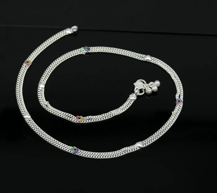 TRIBAL ORNAMENTS Necklaces Vintage antique style solid double strands baby belly chain unisex kids waist chain kandora chain excellent gifting jewelry nwch26