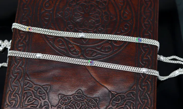 TRIBAL ORNAMENTS Necklaces Vintage antique style solid double strands baby belly chain unisex kids waist chain kandora chain excellent gifting jewelry nwch26