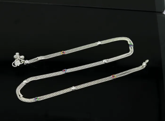 TRIBAL ORNAMENTS Necklaces Vintage antique style solid double strands baby belly chain unisex kids waist chain kandora chain excellent gifting jewelry nwch26