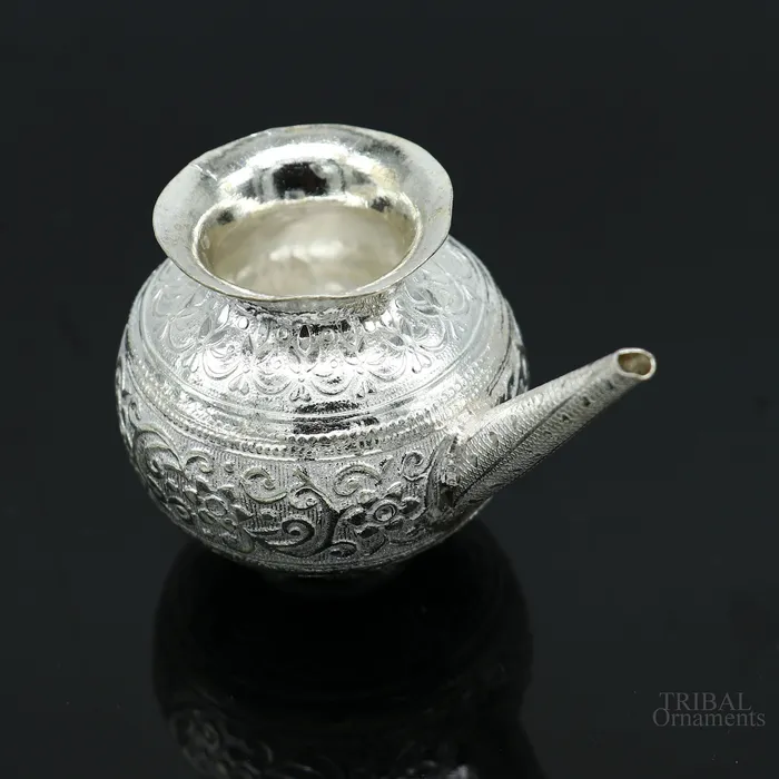 TRIBAL ORNAMENTS Rings 925 sterling silver handmade SHiva Kalash jalabhishek pot unique silver karwa chauth puja article water or milk shiva Abhishek kalash pot su610