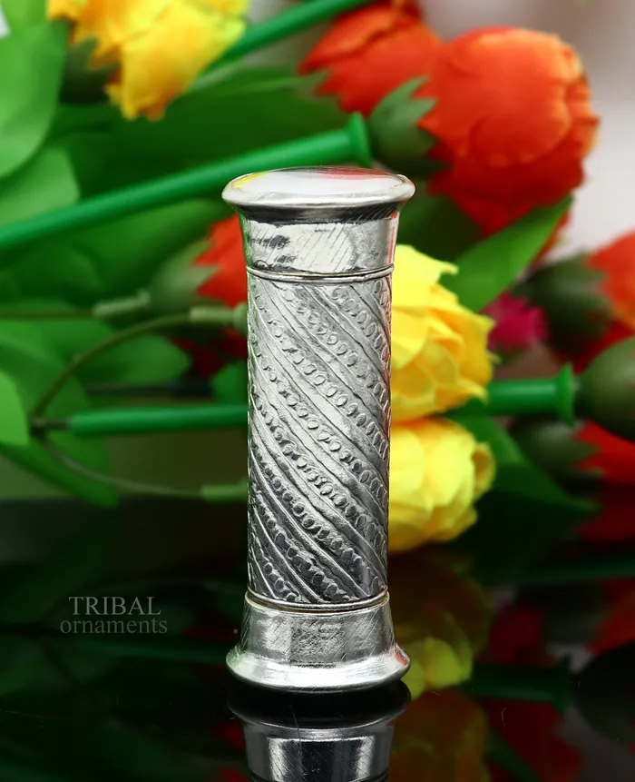 TRIBAL ORNAMENTS Rings 925 Sterling silver handmade small pill box Tobacco box storage box silver utensils silver box personal box mens accessories su649