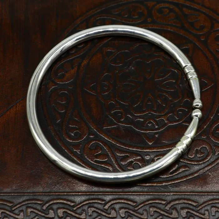 TRIBAL ORNAMENTS Rings 925 sterling silver solid plain shiny design unisex adjustable bangle kada best gifting adjustable kada excellent brides jewelry nssk372 TRIBAL ORNAMENTS Rings 925 sterling silver solid plain shiny design unisex adjustable bangle kada best gifting adjustable kada excellent brides jewelry nssk372