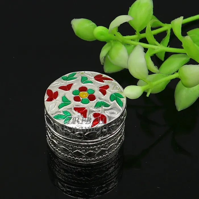 TRIBAL ORNAMENTS Rings 925 sterling silver trinket box kajal boxcasket box round eye liner surma box collection container box eyeliner box gifting art stb726 TRIBAL ORNAMENTS Rings 925 sterling silver trinket box kajal boxcasket box round eye liner surma box collection container box eyeliner box gifting art stb726