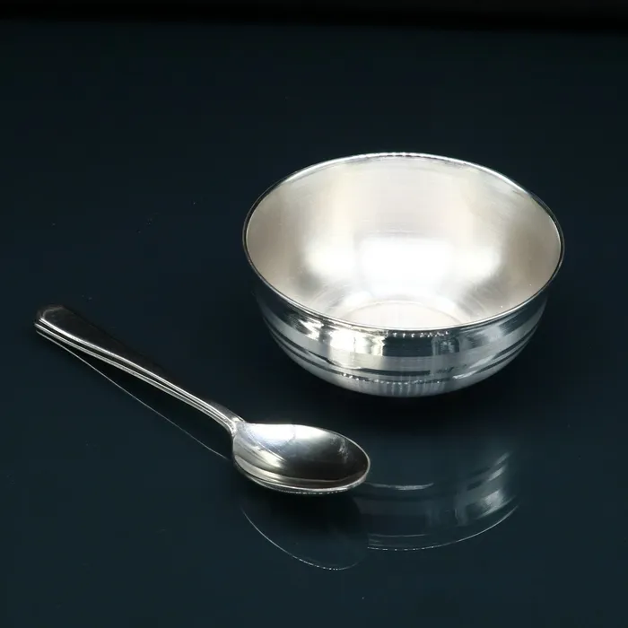 TRIBAL ORNAMENTS Rings 999 fine silver handmade small baby bowl and spoon set silver tumbler flask stay babykids healthy silver vessel utensils sv173 TRIBAL ORNAMENTS Rings 999 fine silver handmade small baby bowl and spoon set silver tumbler flask stay babykids healthy silver vessel utensils sv173