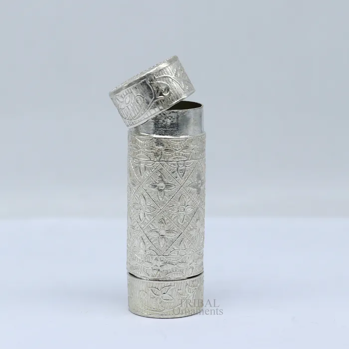 TRIBAL ORNAMENTS Rings Amazing 925 fine solid silver handmade small tobacco box fennel box storage box silver utensils silver box mens accessories stb357