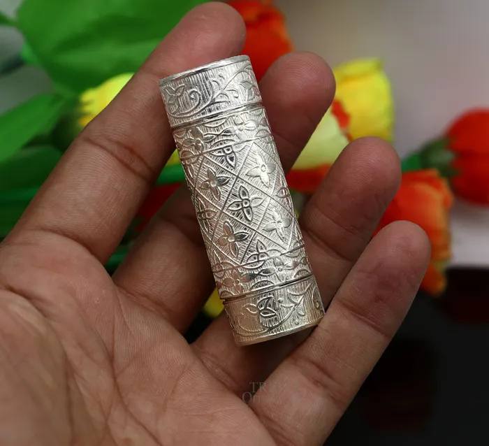 TRIBAL ORNAMENTS Rings Amazing 925 fine solid silver handmade small tobacco box fennel box storage box silver utensils silver box mens accessories stb357