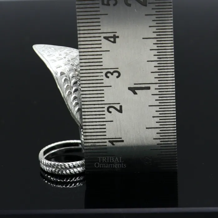 TRIBAL ORNAMENTS Rings Divine Shiva Snake 925 sterling silver handmade style mini snake or shiva snake for puja or worshipping solid Diwali puja article su722