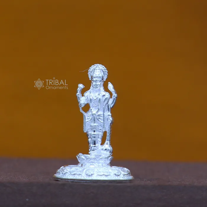 TRIBAL ORNAMENTS Rings Divine sterling silver handmade Lord Vishnu Standing statue or Narayana figurine Murti amazing Stunning puja worshipping figurine art758 TRIBAL ORNAMENTS Rings Divine sterling silver handmade Lord Vishnu Standing statue or Narayana figurine Murti amazing Stunning puja worshipping figurine art758