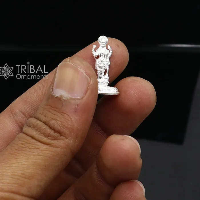 TRIBAL ORNAMENTS Rings Divine sterling silver handmade Lord Vishnu Standing statue or Narayana figurine Murti amazing Stunning puja worshipping figurine art758 TRIBAL ORNAMENTS Rings Divine sterling silver handmade Lord Vishnu Standing statue or Narayana figurine Murti amazing Stunning puja worshipping figurine art758