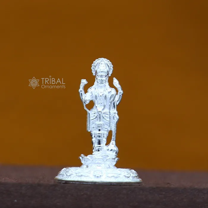 TRIBAL ORNAMENTS Rings Divine sterling silver handmade Lord Vishnu Standing statue or Narayana figurine Murti amazing Stunning puja worshipping figurine art758 TRIBAL ORNAMENTS Rings Divine sterling silver handmade Lord Vishnu Standing statue or Narayana figurine Murti amazing Stunning puja worshipping figurine art758