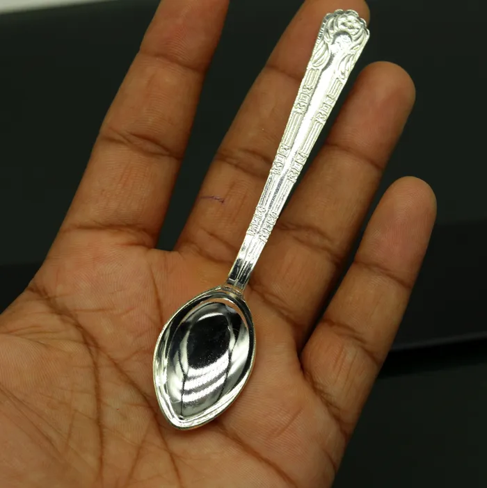 TRIBAL ORNAMENTS Rings fabulous sterling silver handmade solid silver 5 spoon kitchen utensils vessels silver has antibacterial properties stay healthy sv59