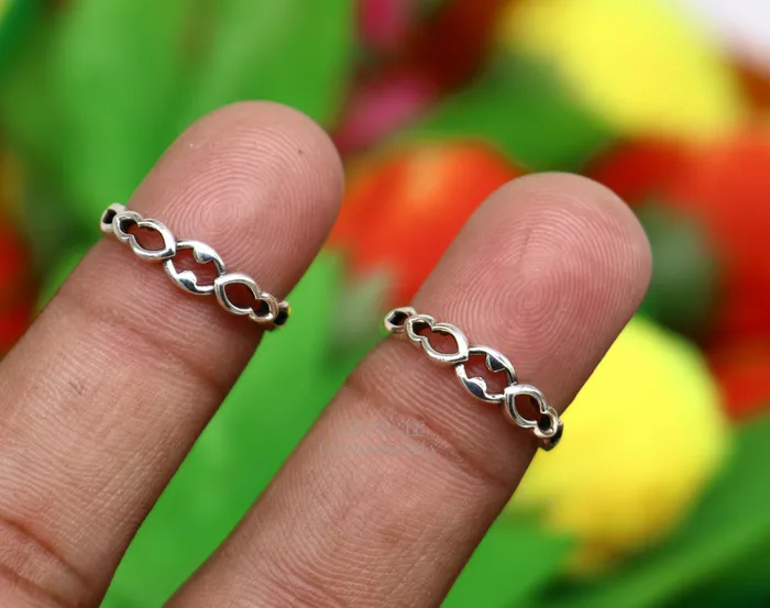 TRIBAL ORNAMENTS Rings Unique design handcrafted 925 solid sterling silver toe ring best brides personalized jewelry wedding ethnic jewelry ytr21
