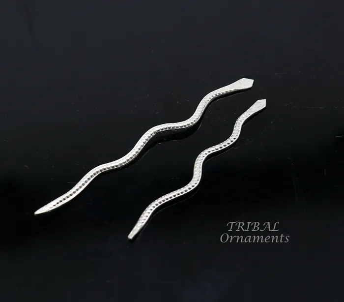 TRIBALORNAMENT Necklaces Sterling silver handmade Nag Nagin snake joda pair for puja or worshipping su967 TRIBALORNAMENT Necklaces Sterling silver handmade Nag Nagin snake joda pair for puja or worshipping su967