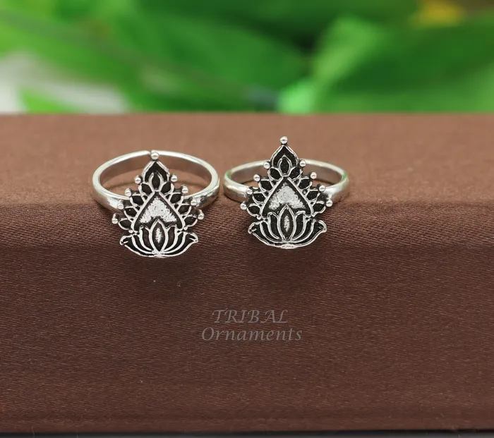 TRIBALORNAMENT Rings 925 sterling silver gorgeous vintage design handmade toe ring toe band stylish womens brides jewelry india traditional jewelry ytr54