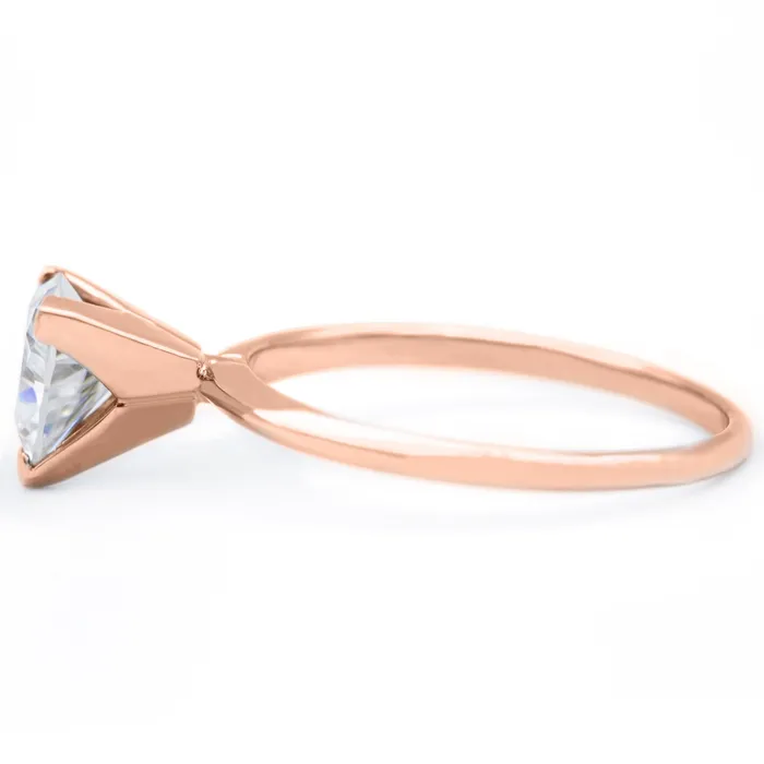 Trillion Moissanite 3 Prongs FANCY Solitaire Ring Fire Brilliance Rings