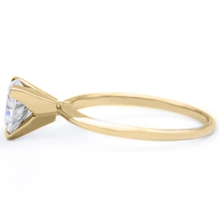 Trillion Moissanite 3 Prongs FANCY Solitaire Ring Fire Brilliance Rings