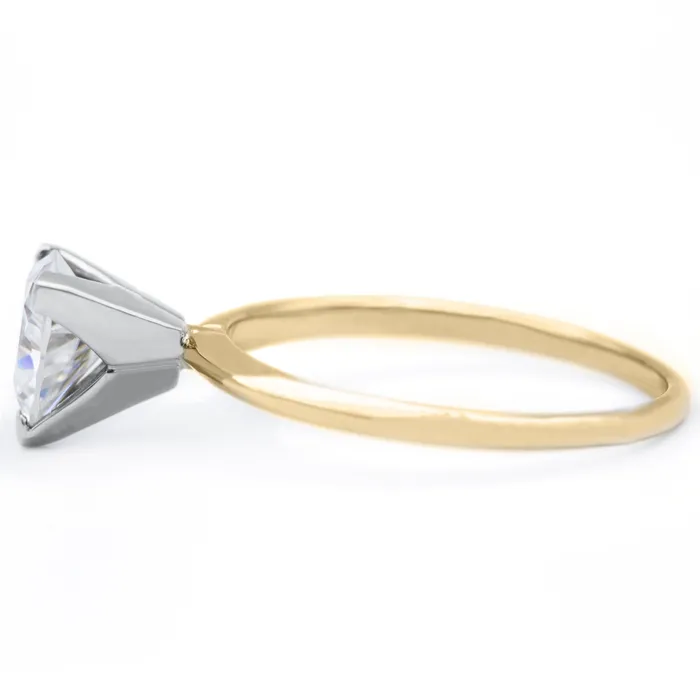 Trillion Moissanite 3 Prongs FANCY Solitaire Ring Fire Brilliance Rings
