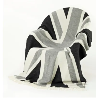 Union Jack Grey Wool Blanket A Moon Son LTD Earrings