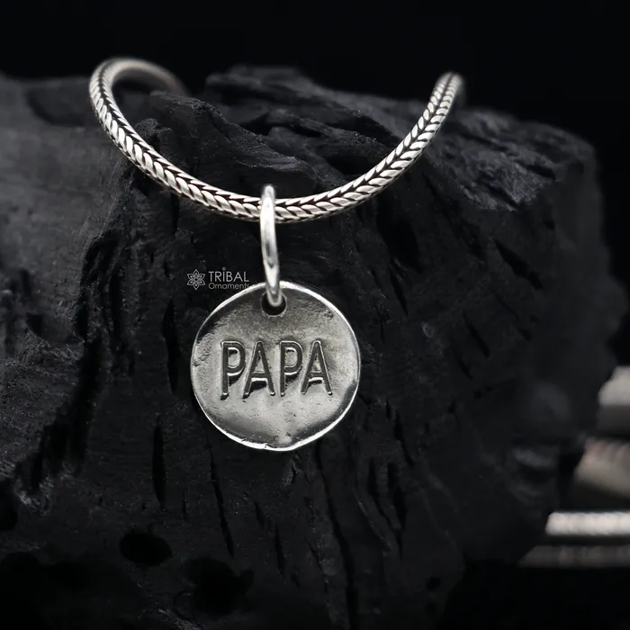 Unique fatherPAPA 925 sterling silver small pendant Wonderful Pendant for father lover unisex gifting round shiny pendants nsp665 TRIBAL ORNAMENTS Necklaces Unique fatherPAPA 925 sterling silver small pendant Wonderful Pendant for father lover unisex gifting round shiny pendants nsp665 TRIBAL ORNAMENTS Necklaces