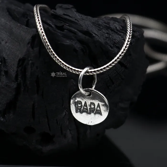 Unique fatherPAPA 925 sterling silver small pendant Wonderful Pendant for father lover unisex gifting round shiny pendants nsp665 TRIBAL ORNAMENTS Necklaces Unique fatherPAPA 925 sterling silver small pendant Wonderful Pendant for father lover unisex gifting round shiny pendants nsp665 TRIBAL ORNAMENTS Necklaces