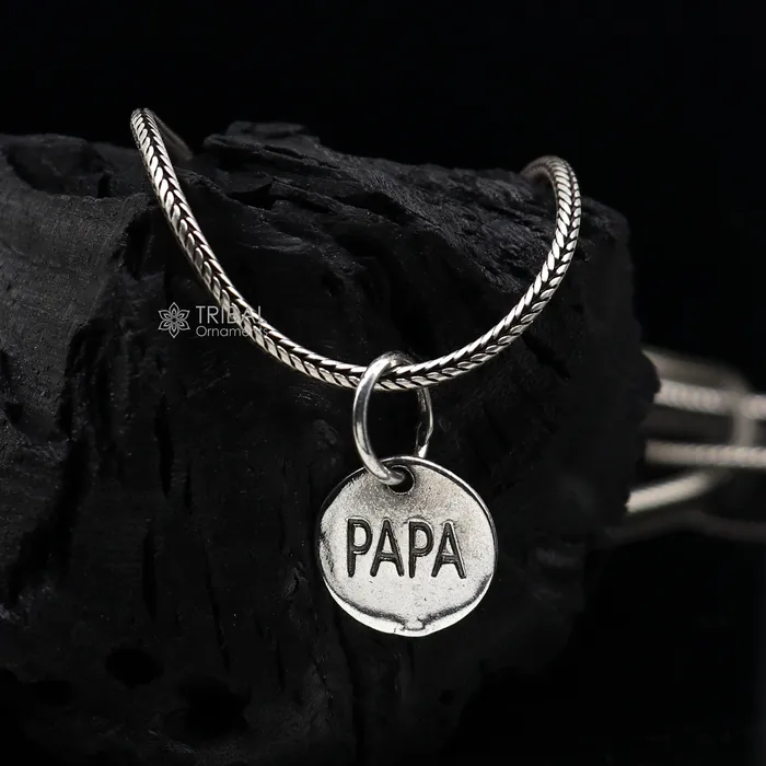 Unique fatherPAPA 925 sterling silver small pendant Wonderful Pendant for father lover unisex gifting round shiny pendants nsp665 TRIBAL ORNAMENTS Necklaces Unique fatherPAPA 925 sterling silver small pendant Wonderful Pendant for father lover unisex gifting round shiny pendants nsp665 TRIBAL ORNAMENTS Necklaces