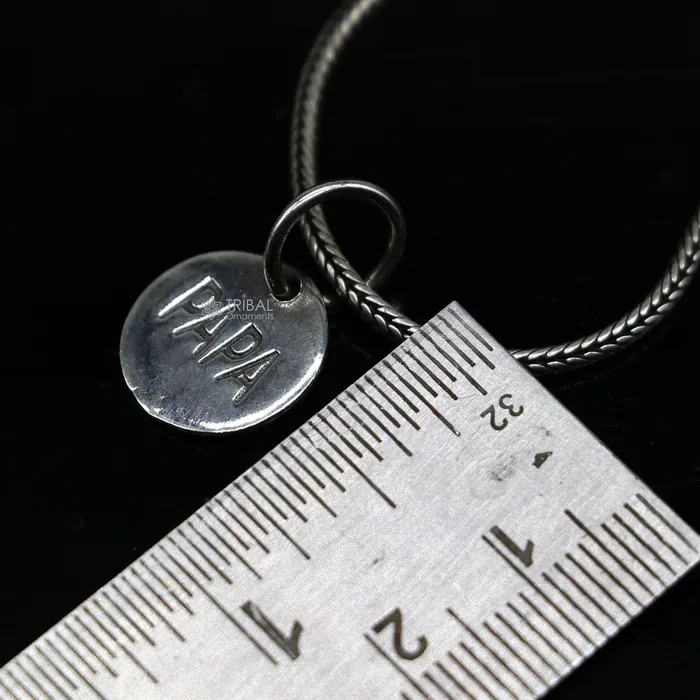 Unique fatherPAPA 925 sterling silver small pendant Wonderful Pendant for father lover unisex gifting round shiny pendants nsp665 TRIBAL ORNAMENTS Necklaces Unique fatherPAPA 925 sterling silver small pendant Wonderful Pendant for father lover unisex gifting round shiny pendants nsp665 TRIBAL ORNAMENTS Necklaces