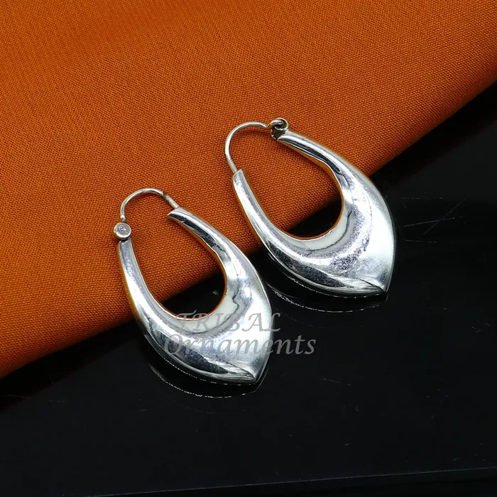 Vintage Design 925 sterling silver fabulous hoops earring tribal kundal earring from Rajasthan India best gifting unisex jewelry s1127 TRIBAL ORNAMENTS Earrings Vintage Design 925 sterling silver fabulous hoops earring tribal kundal earring from Rajasthan India best gifting unisex jewelry s1127 TRIBAL ORNAMENTS Earrings