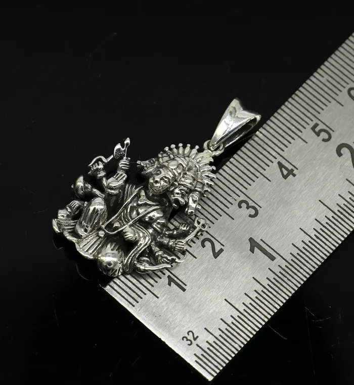 Vintage trendy 925 sterling silver handmade Panch mukhi hanuman pendant amazing stylish unisex pendant locket personalized jewelry ssp438 TRIBAL ORNAMENTS Necklaces