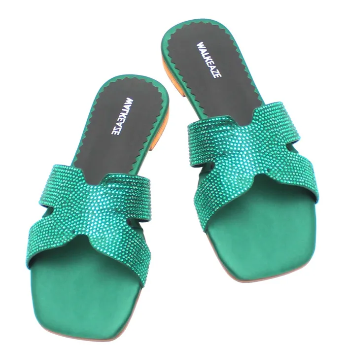 Walkeaze Earrings Women Formal Slippers 40049S