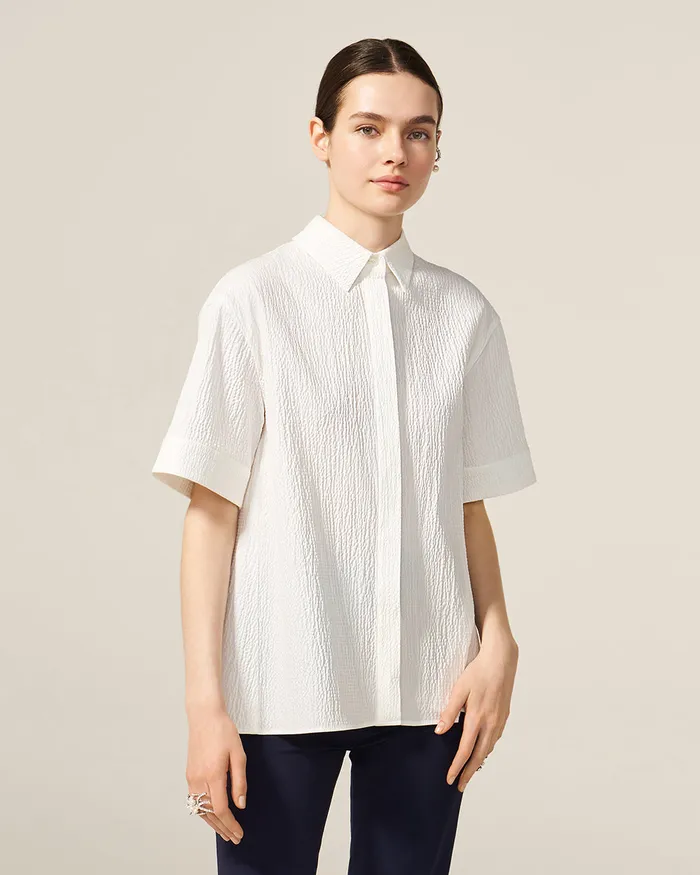 White Martina Shirt ADEAM Rings