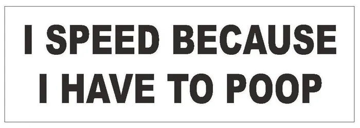 Winter Park Products Earrings STD370 I Speed Because I Have to Poop Funny Bumper Sticker
