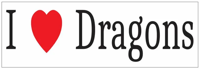 Winter Park Products STD7238 I Love Dragons Bumper Sticker Earrings
